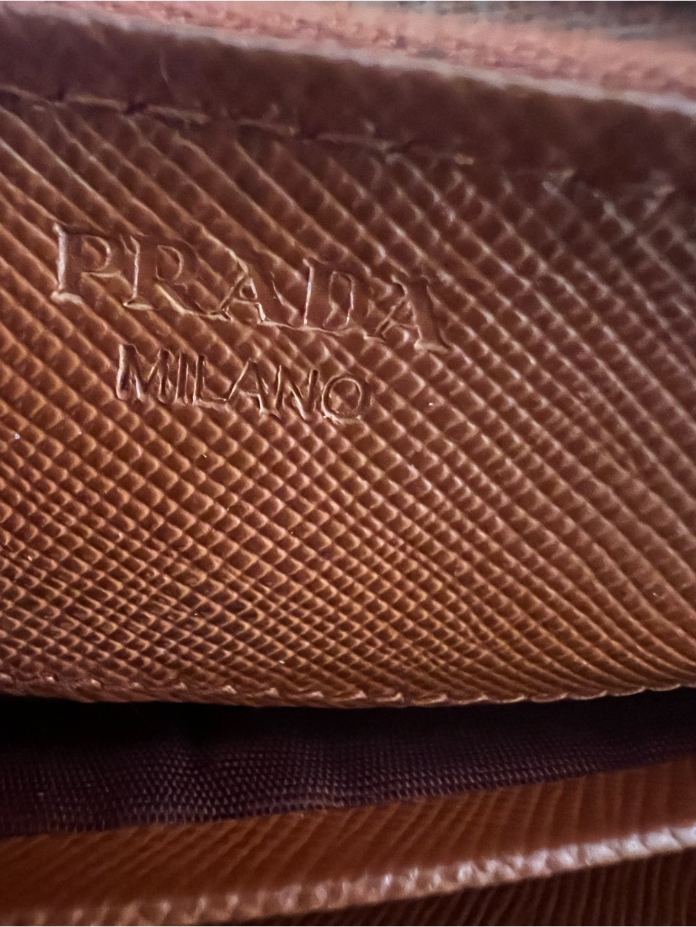 PRADA Orange Saffiano Leather Zip Around Continental Wallet - Picture 14 of 15
